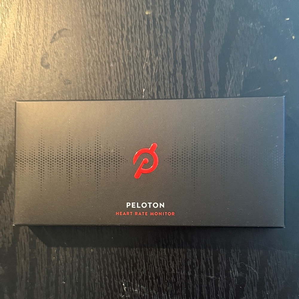 Peloton Black Heart Rate Device with Red Logo